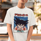 Embrace nostalgia with our white unisex oversized t-shirt featuring Kid Goku playing with a retro video game controller. "Dragon Ball" and "Kakarot" are beautifully written in Japanese characters, adding authenticity. Crafted for style and comfort, this trendy tee is a must-have for Dragon Ball and gaming fans. Express your passion with this unique and playful design today!