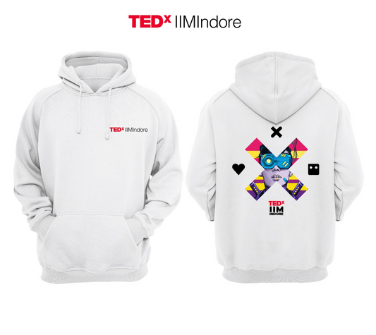 Official TEDxIIMIndore 2023 White Hoodie