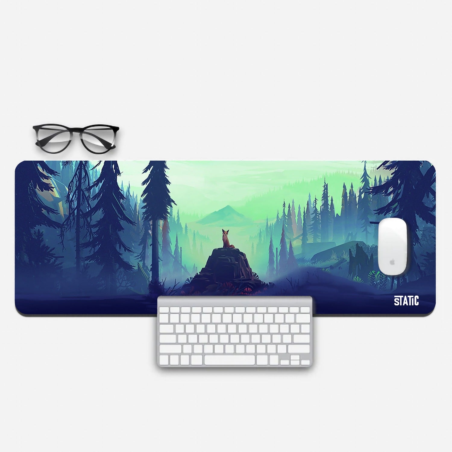 Elevate your gaming experience with our Extended Gaming Mouse Pad featuring a breathtaking red evening sky, a captivating transparent moon, and the silhouette of a mountain crowned by a howling wolf. This stunning design brings the magic of twilight to your gaming setup, enhancing both aesthetics and precision. Immerse yourself in the enchanting ambiance of dusk and conquer your virtual worlds with style and precision. Elevate your game today with this unique mouse pad.