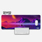 Elevate your gaming setup with our Extended Gaming Mouse Pad. Featuring a mesmerizing digital artwork, it depicts a mysterious figure by a tranquil lakeside. The vivid red and purple sky, mirrored by a distant mountain in the calm lake, is graced by a radiant, yellow-orange moon. This mouse pad combines artistry and functionality, making your gaming experience truly immersive. Enhance your precision and aesthetics - get yours today!
