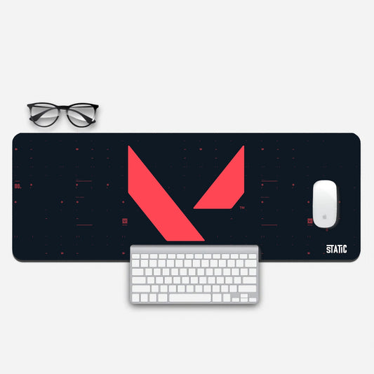 Enhance your Valorant gaming sessions with our Extended Gaming Mouse Pad. Featuring the striking red Valorant logo against a sleek black backdrop with subtle computer glitch accents, this mouse pad is a must-have for fans. Its generous size offers precision and control for top-tier gameplay. Elevate your setup, showcase your Valorant pride, and gain a competitive edge with this premium mouse pad. Take your gaming to the next level and seize victory in style.