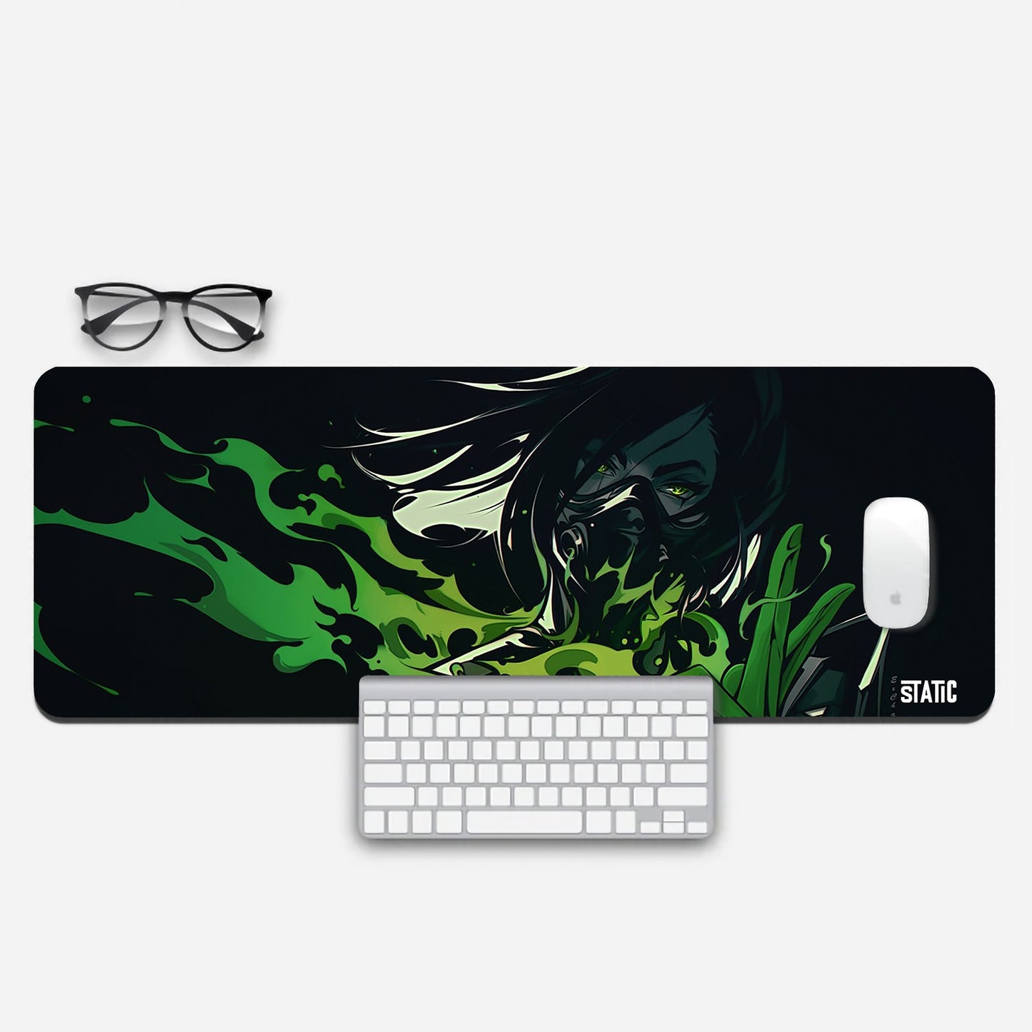 Elevate your gaming experience with our Extended Gaming Mouse Pad featuring Viper, the toxic expert from Valorant. Immerse yourself in her deadly abilities as she stands amidst vibrant green toxic fumes. Gain the edge in your gameplay with precision and style. Upgrade your setup with this unique mouse pad and step into the world of Valorant like never before!