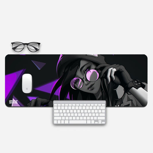 Elevate your gaming setup with our Extended Gaming Mouse Pad featuring Killjoy from Valorant. Immerse yourself in her tech-savvy world as she stands amidst purple triangles, her signature glasses gleaming with brilliance. Measuring 800x300mm, this pad offers superior control and durability. Whether you're a casual gamer or a competitive pro, enhance your precision and style with this unique mouse pad. Elevate your gaming experience with Killjoy today!