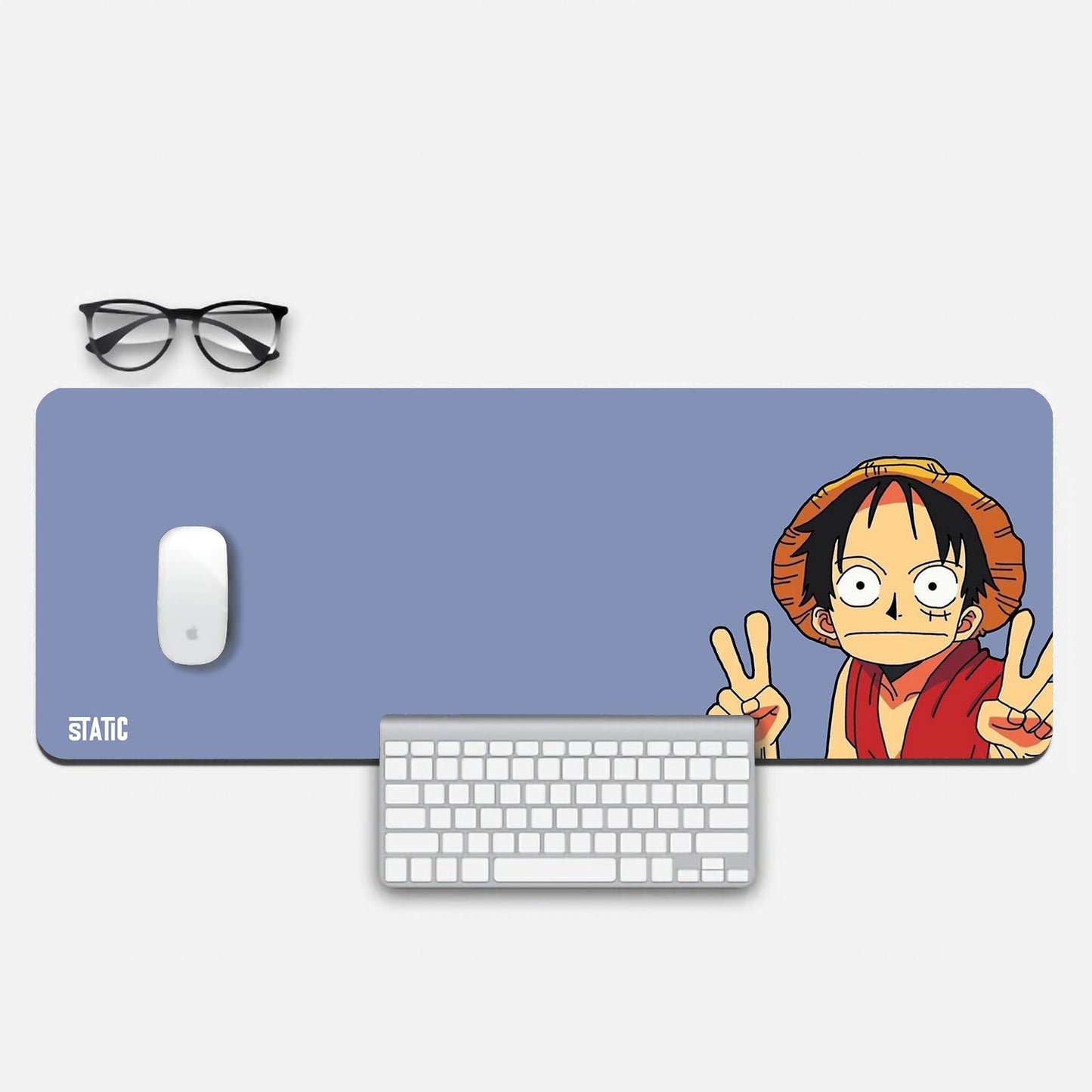 Boost your gaming setup with our Extended Gaming Mouse Pad showcasing Luffy from One Piece. Immerse yourself in the world of adventure with this fun-loving pirate. This spacious mouse pad offers both comfort and precision for your gaming needs. Bring the excitement of your favorite character to your desk. Level up your gear and conquer your games with style.