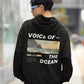 Indulge in seaside serenity with our Black Oversized Hoodie. Its back showcases a pastel-hued coastal scene, transporting you to the tranquil ocean's edge. The caption "VOICE OF THE OCEAN" adds a touch of nature's soothing melody. This hoodie isn't just apparel; it's a gateway to calm. Ideal for style and comfort, it's perfect for any occasion. Elevate your wardrobe and embrace the ocean's gentle whispers today.