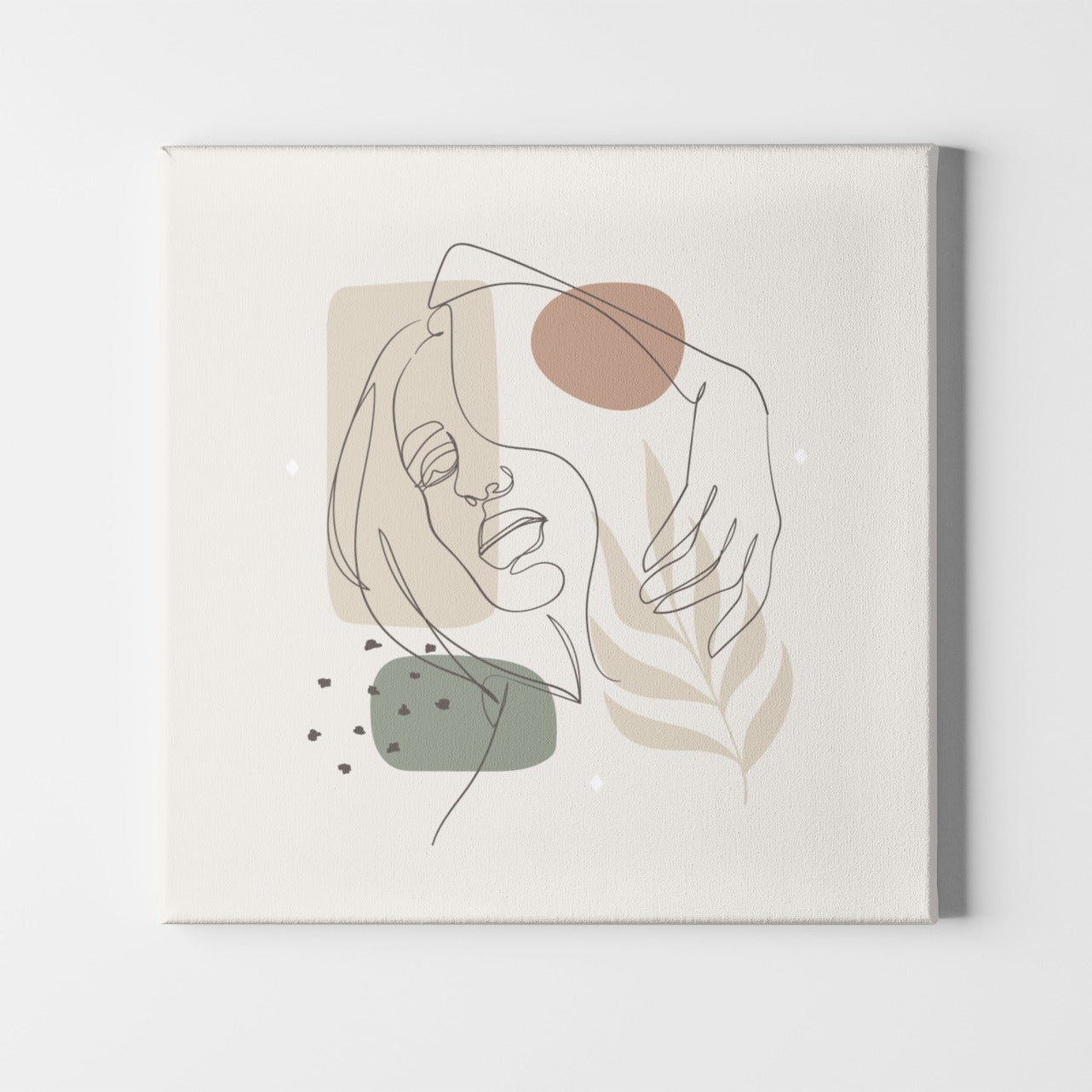 serene line art Aesthetic Canvas Print