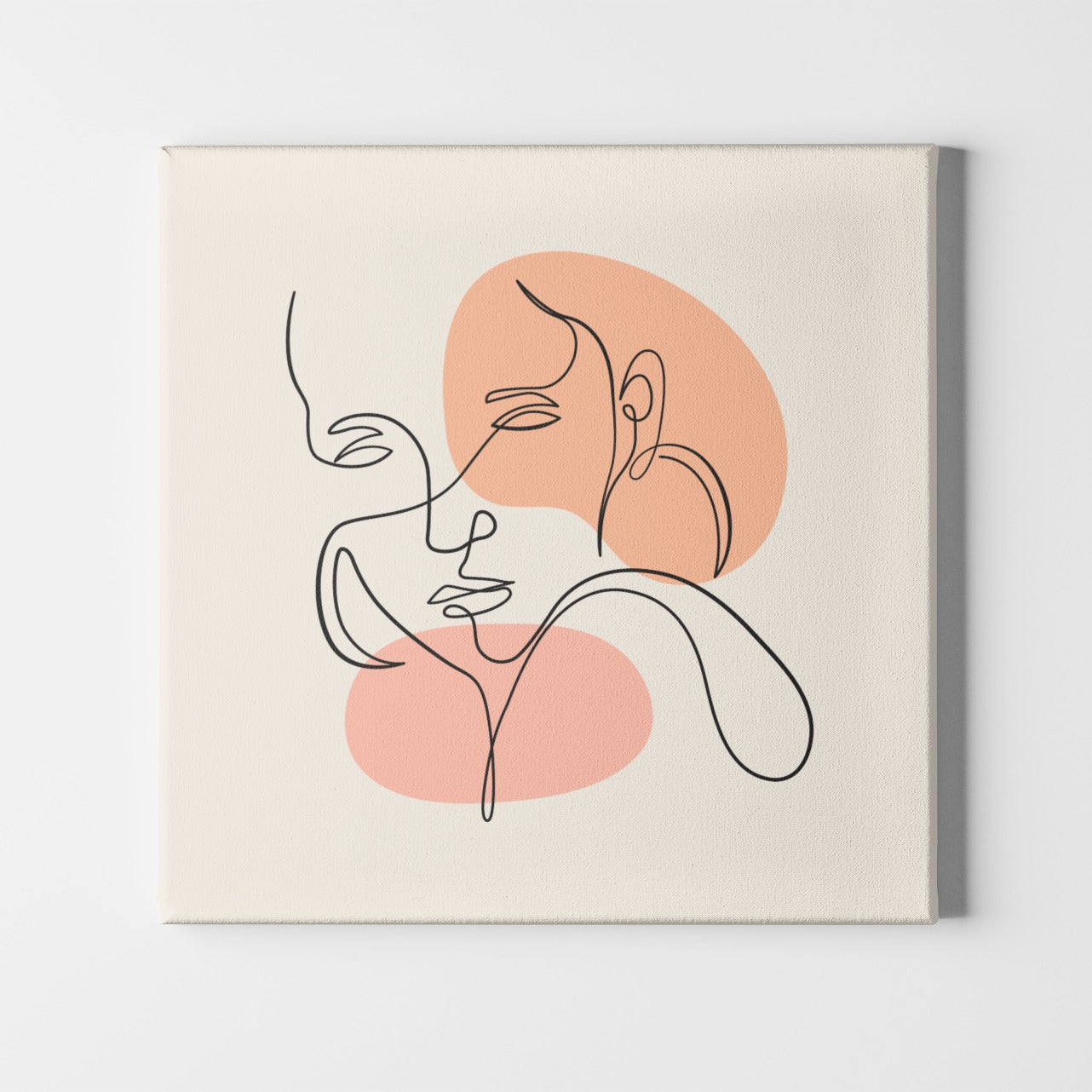 facial line art Aesthetic Canvas Print