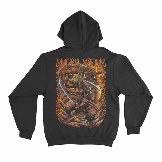 Fired up Samurai with Dragon Hoodie