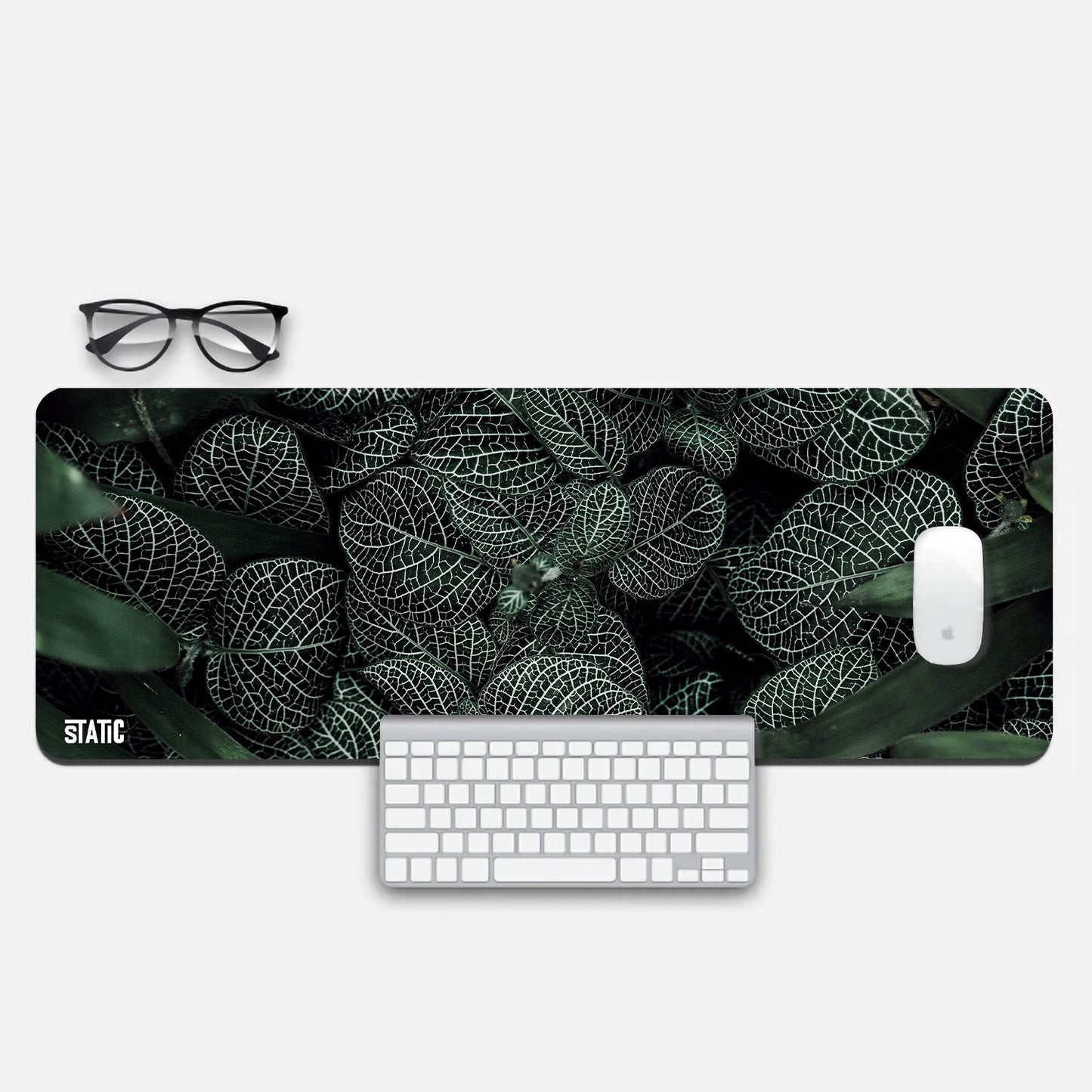 Fittonia Leaves Aesthetic Extended Mouse Pad