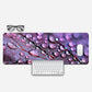 droplets on purple leaf Aesthetic Extended Mouse Pad