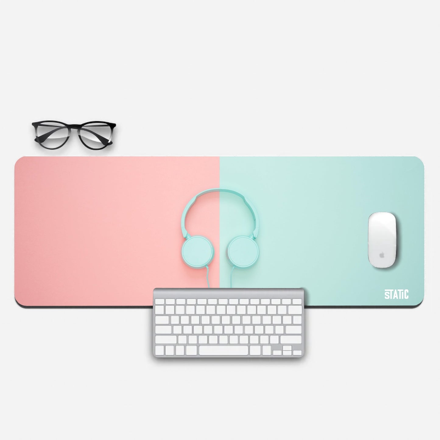 blush & teal EAesthetic Extended Mouse Pad