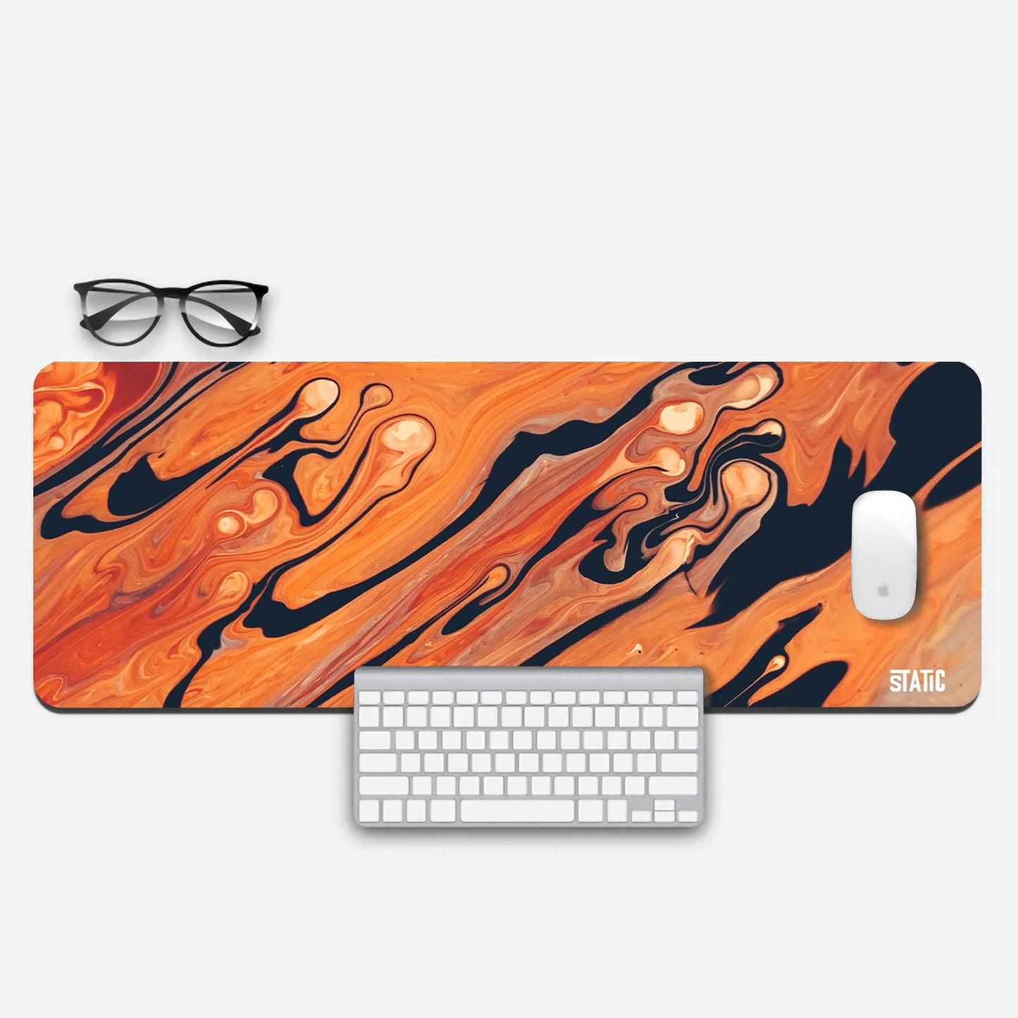 Abstract golden marble Aesthetic Extended Mouse Pad