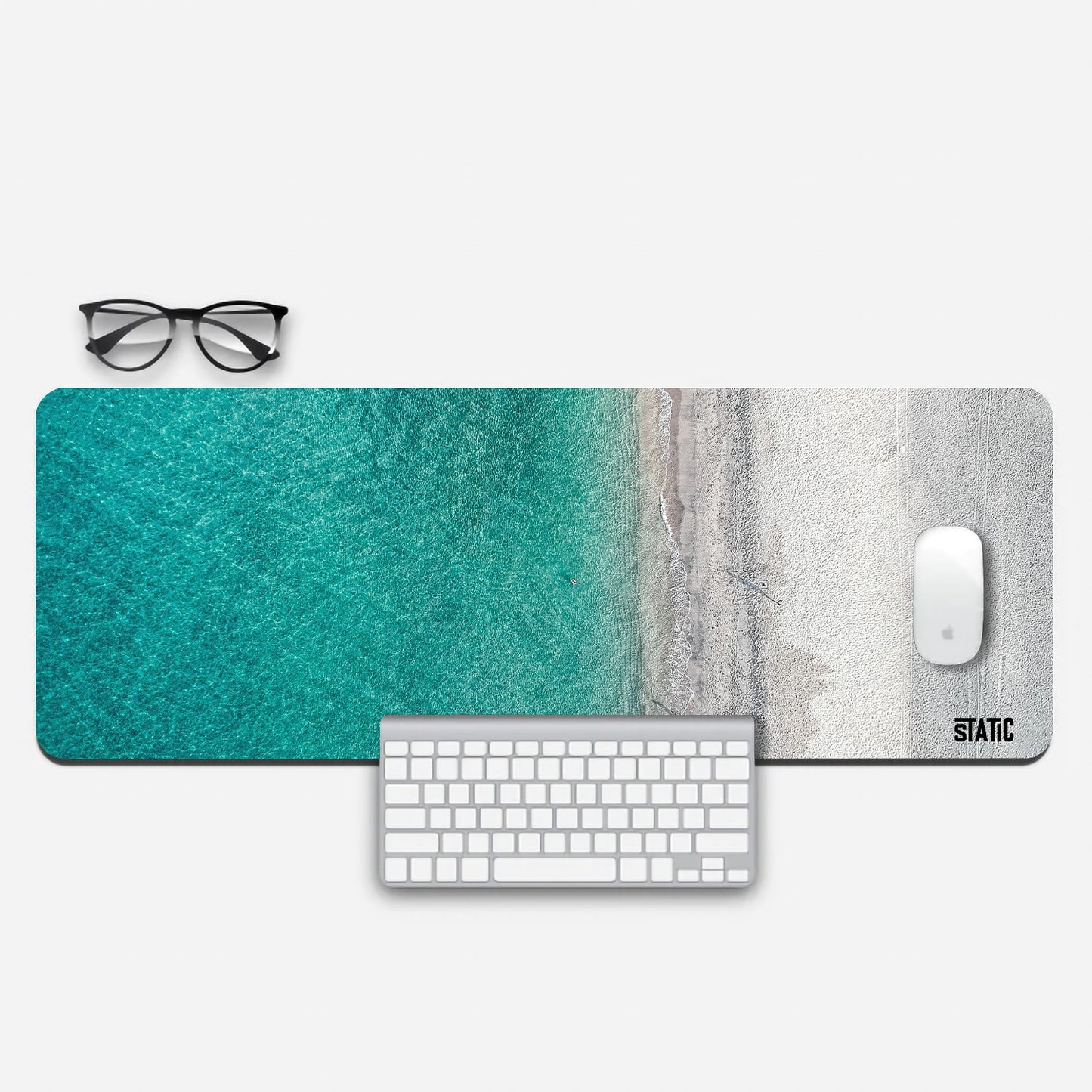 grey sand Aesthetic Extended Mouse Pad