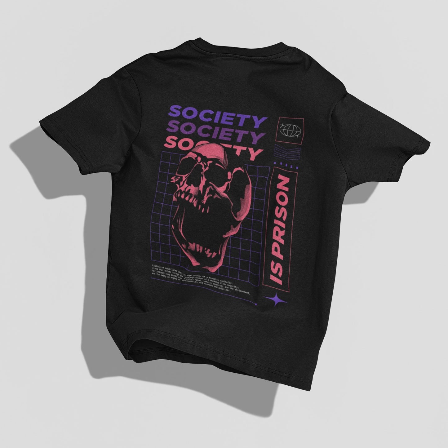 Graphic society is prison Oversized T-shirt