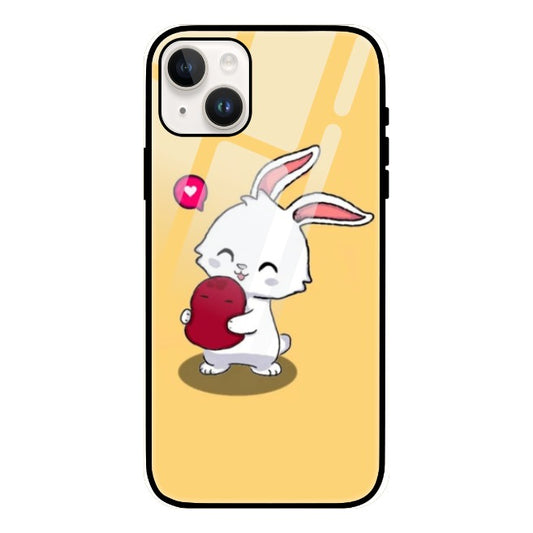 Cute bunny Glass Phone Case by @_lemntea_