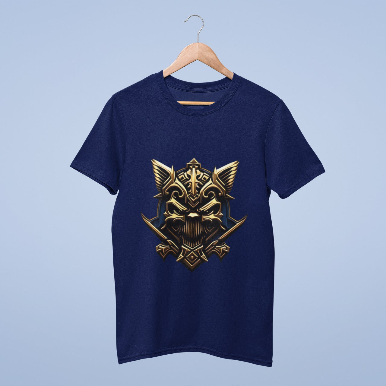 Gold evil head crest tee from @arkoroy99