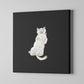 Sleeping white cat Canvas Poster On Wooden Frame by @artsy_innerself