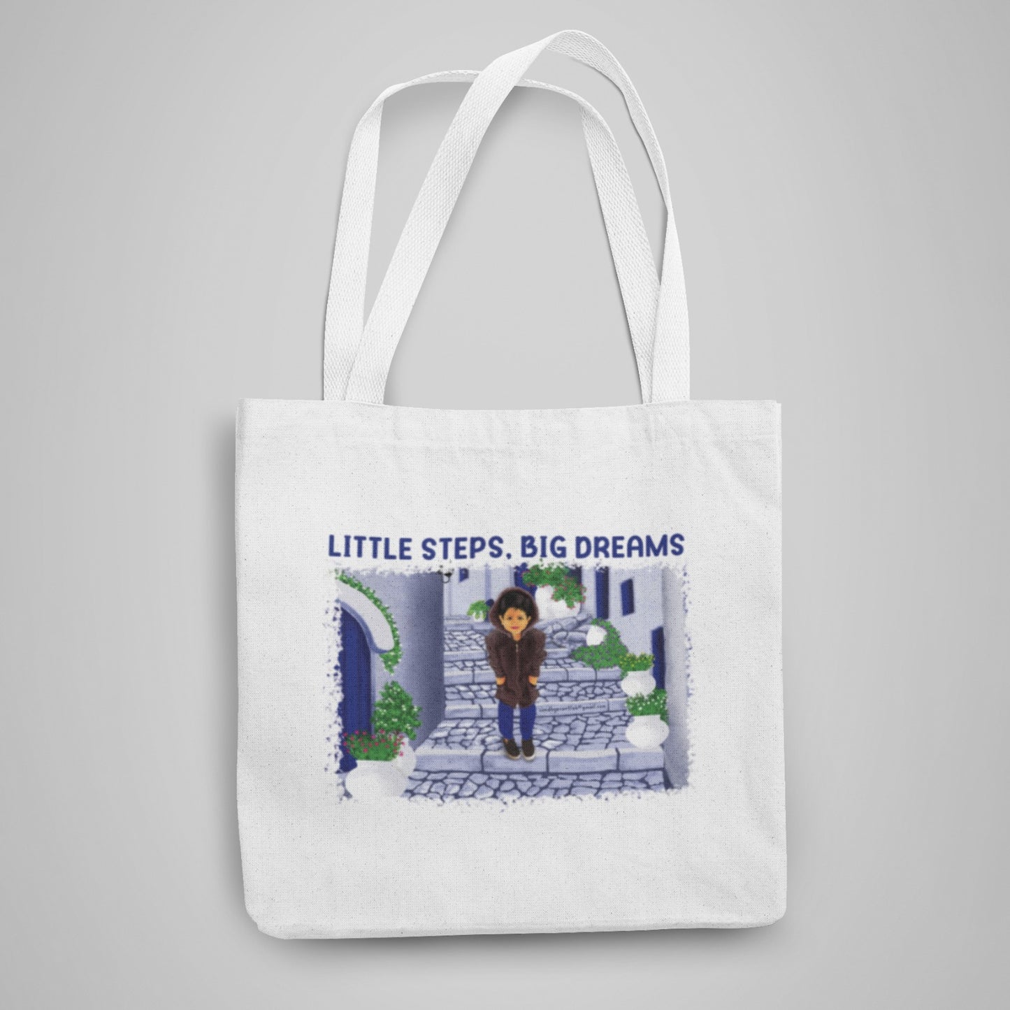 Little Steps, big dreams Tote Bag With Zipper by @sandhya_s_artlab
