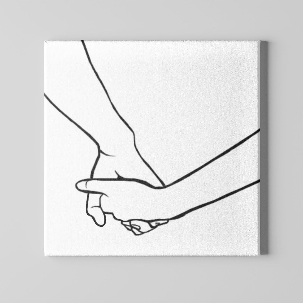 Hand in hand Canvas Poster On Wooden Frame by @Divya_Singh_8709