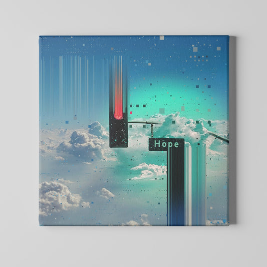 Hope Traffic abstract Canvas Poster On Wooden Frame by @CanopyHighrise