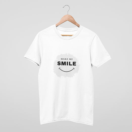 Make me smile white T-shirt from @artist_forever2024