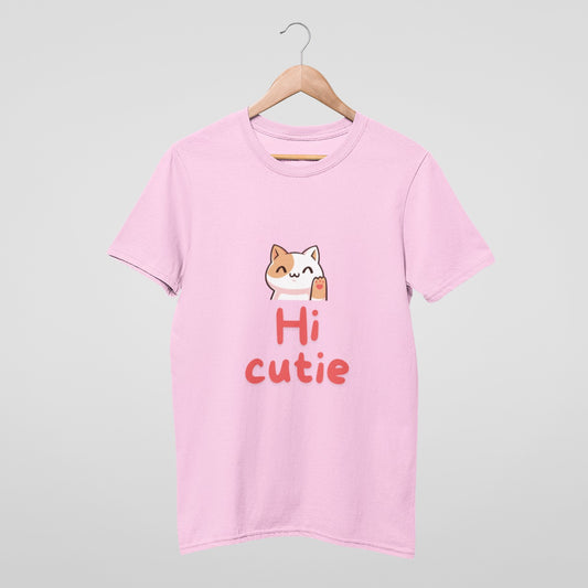 Hi Cutie cat T-shirt from @sejaljoshi17