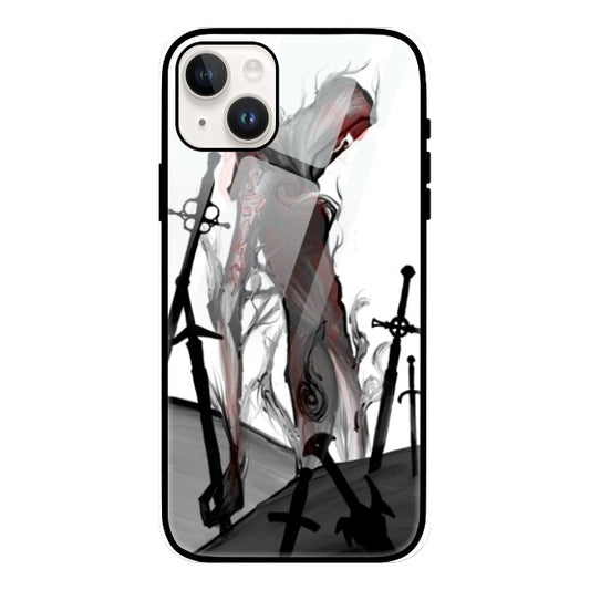 cemetry of swords Glass Phone Case by @_0rb._