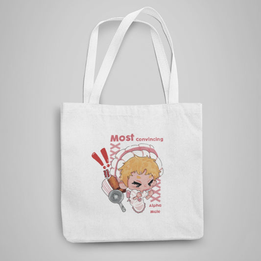 Alpha Male Tote Bag With Zip by @kafkaesqian