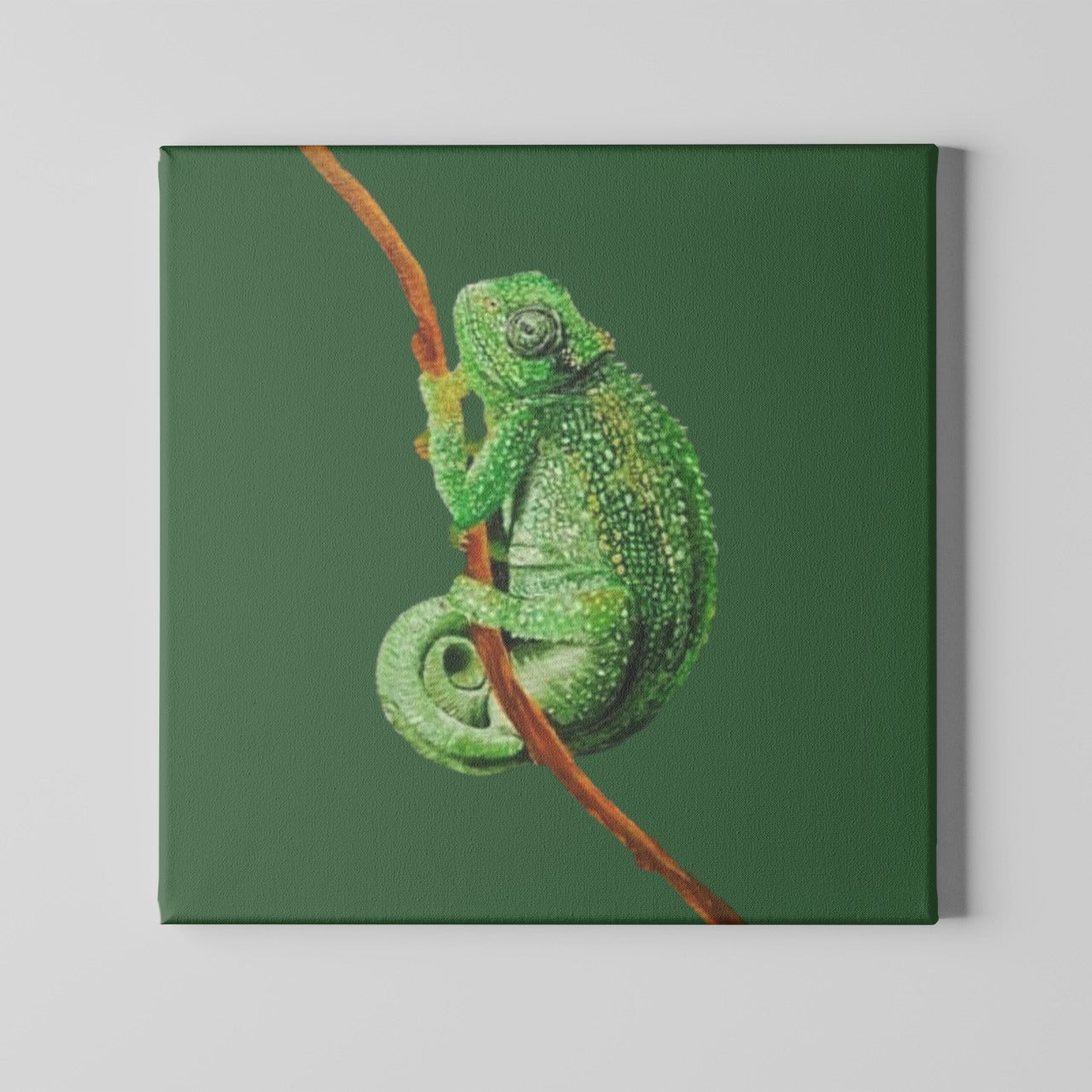 Peaceful Chameleon Canvas Print by @tista_art_therapy