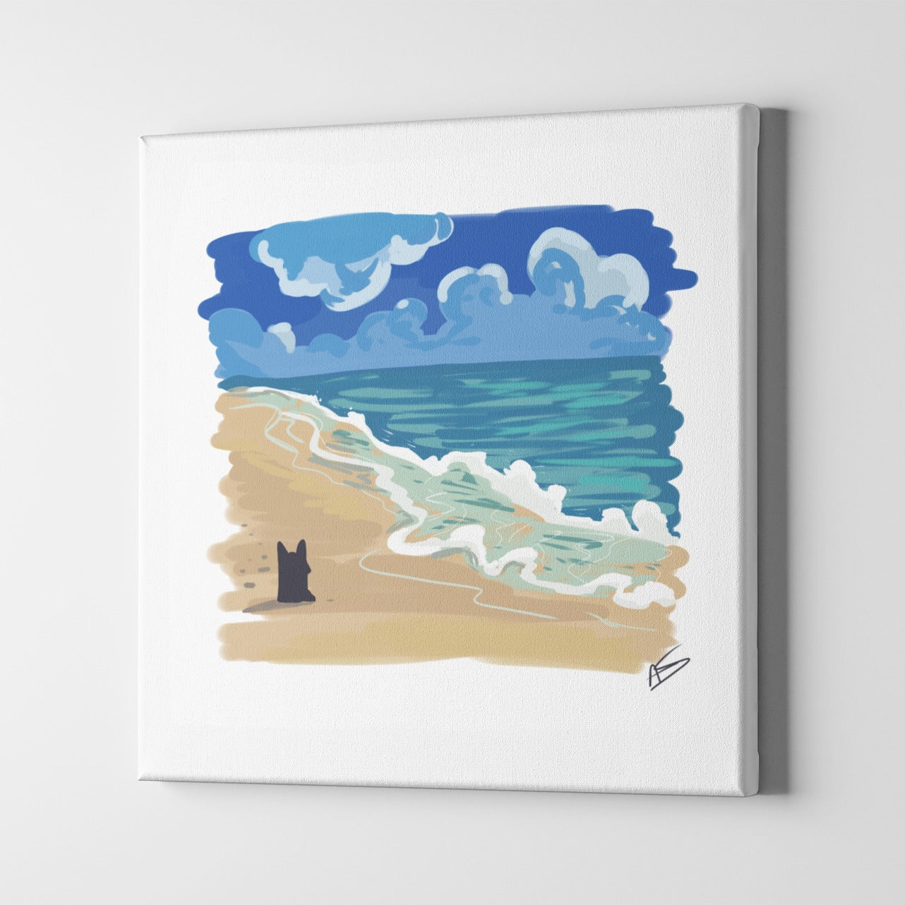 Digital abstract Beach Canvas Print by @anshika.creates