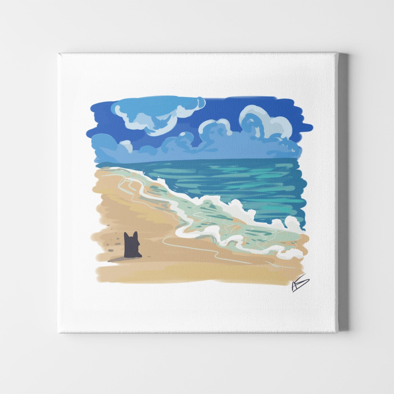 Digital abstract Beach Canvas Print by @anshika.creates