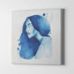 Calm woman blue watercolour Canvas Print by @anshika.creates