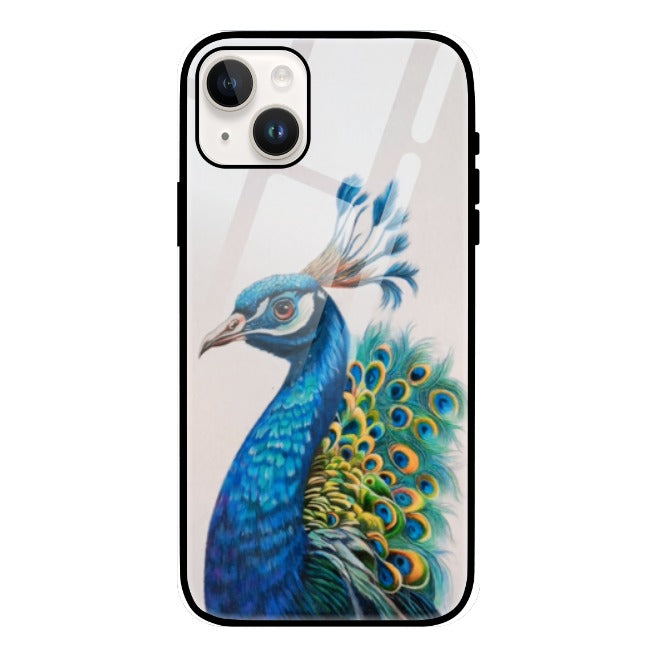 Beautiful peacock Glass Phone Case by @supriyas_art_