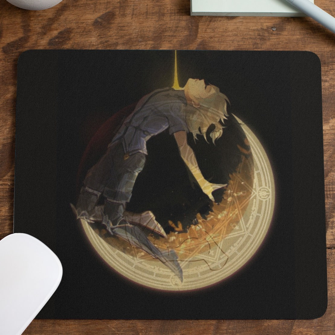 Albedo moon Genshin Impact Mouse Pad by @pa3print