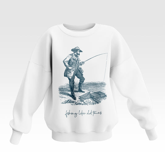 Old time fishing Unisex Oversized Sweatshirt