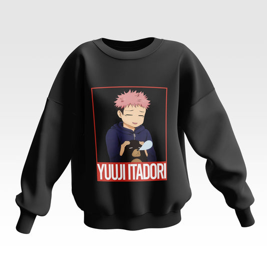 Color Yuuji Itadori Jujutsu Kaisen Oversized Sweatshirt - Unisex