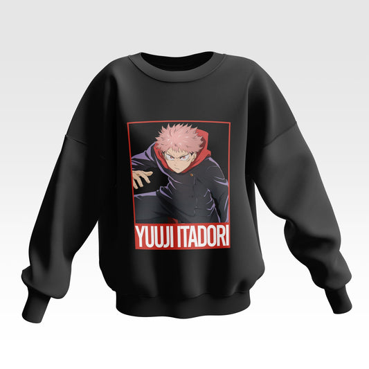 Jujutsu Kaisen Yuuji Itadori  Oversized Sweatshirt - Unisex