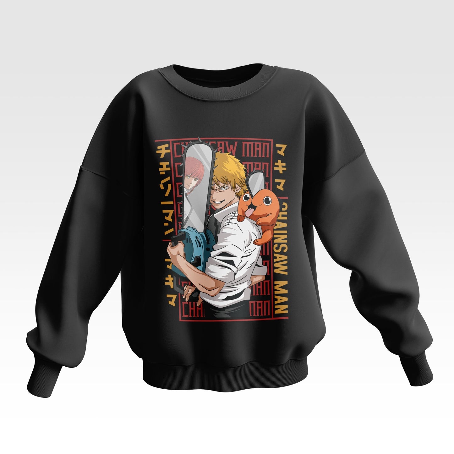 Color Denji Pochita Chainsawman Oversized Sweatshirt - Unisex