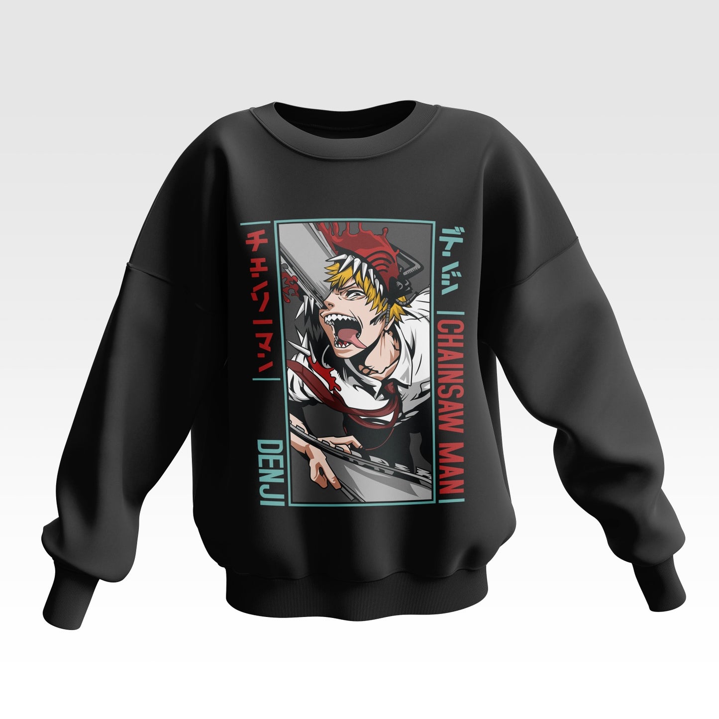 Color Denji Chainsawman Oversized Sweatshirt - Unisex