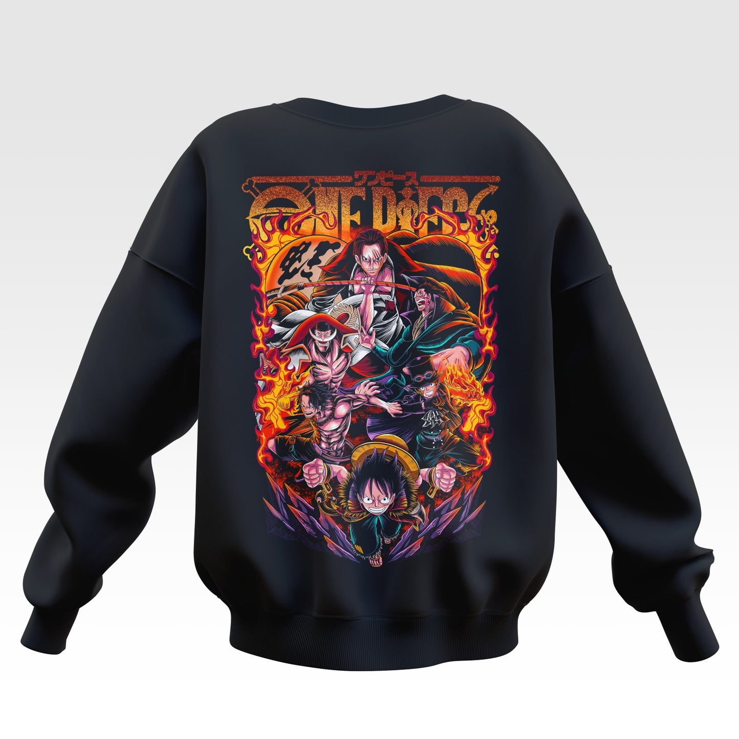 3 Legends attack One Piece Oversized Sweatshirt - Unisex