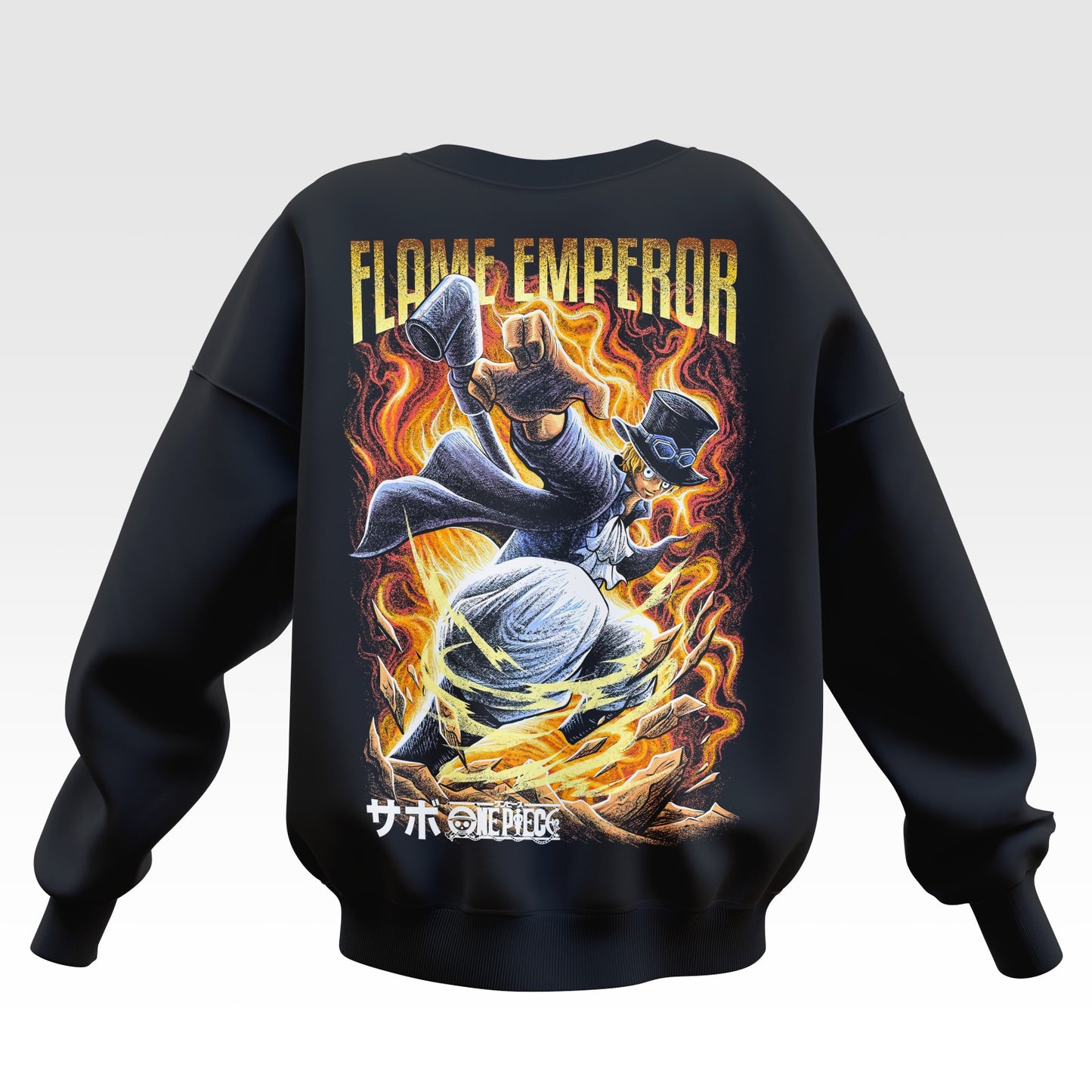 Flame Emperor Sabo One Piece Oversized Sweatshirt - Unisex