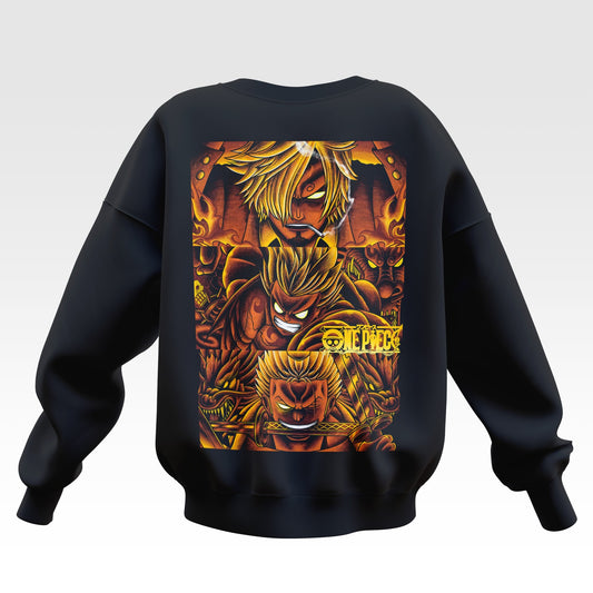 Golden Monster Trio One Piece Oversized Sweatshirt - Unisex