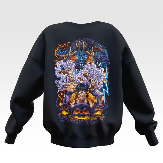 Gear 5 Luffy vs Kaido One Piece Oversized Sweatshirt - Unisex