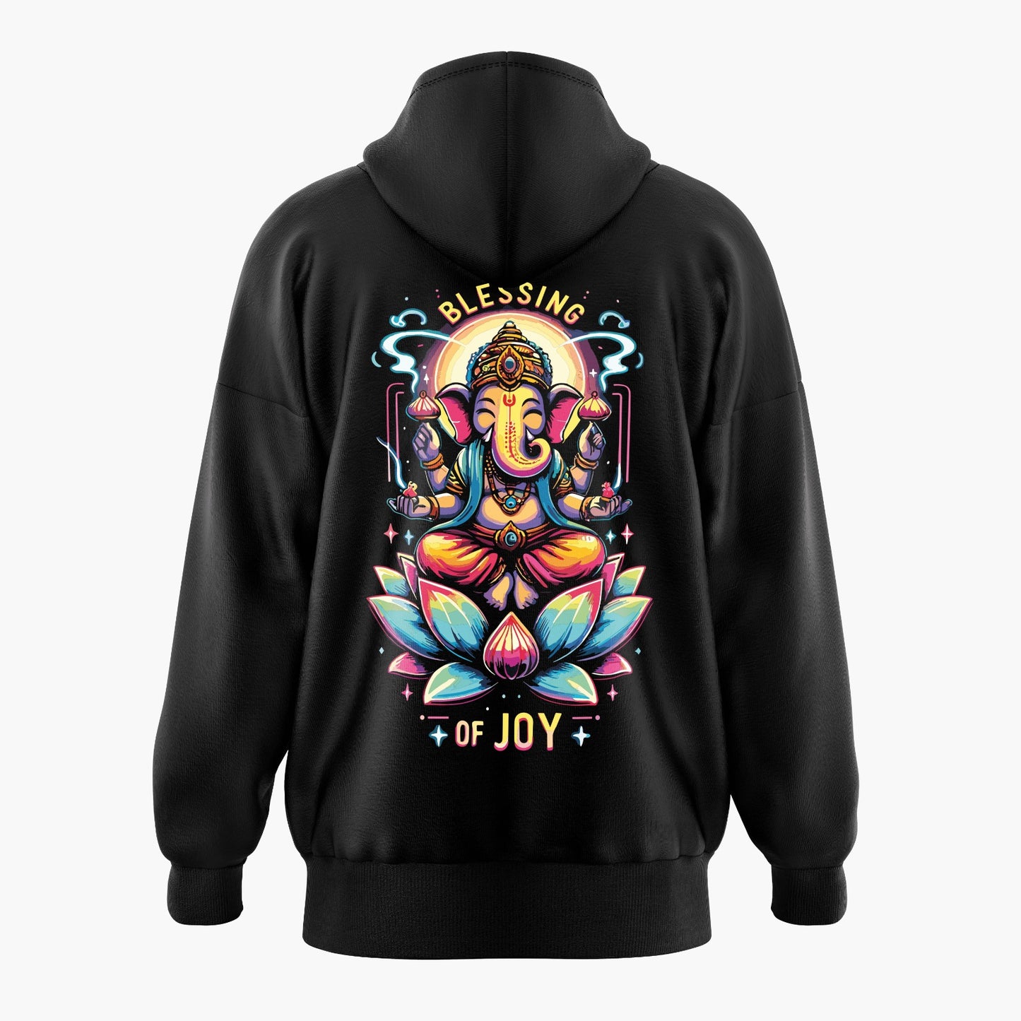 Lord Ganesh's Blessings of Joy Oversized Hoodie