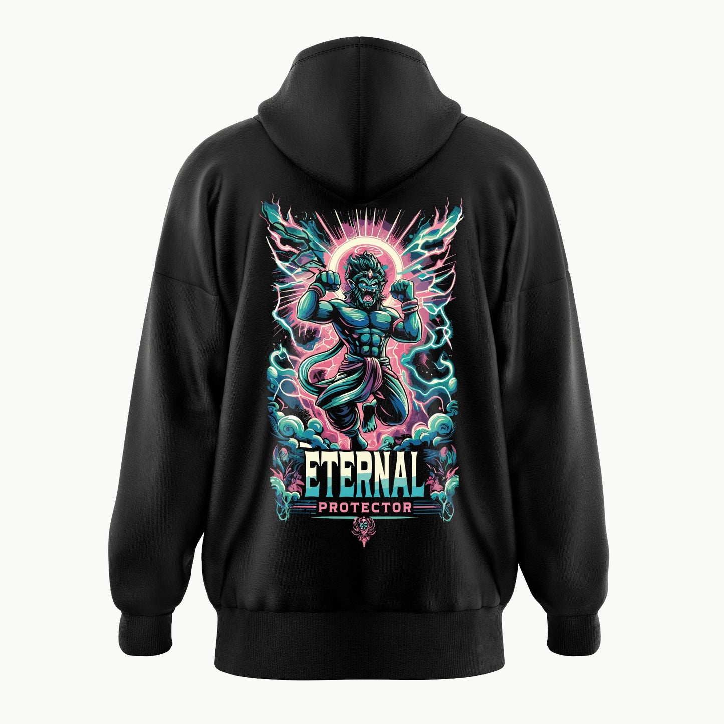 Eternal Protector Lord Hanuman Oversized Hoodie