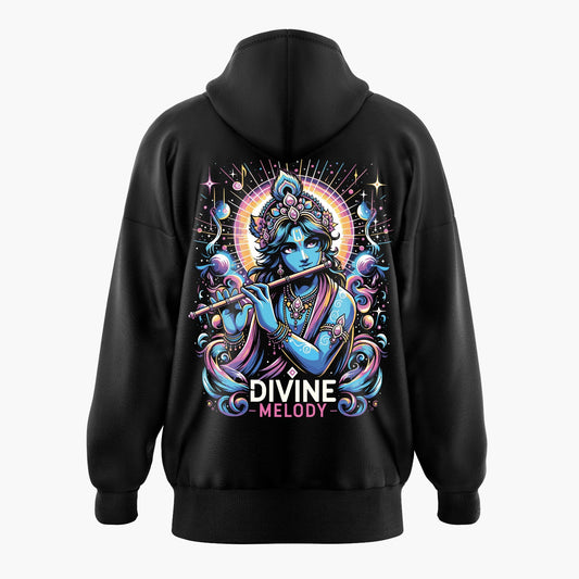 Divine Melody by Lord Krishna Oversized Hoodie