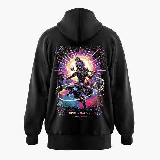 Divine Dancer Lord Krishna Oversized Hoodie