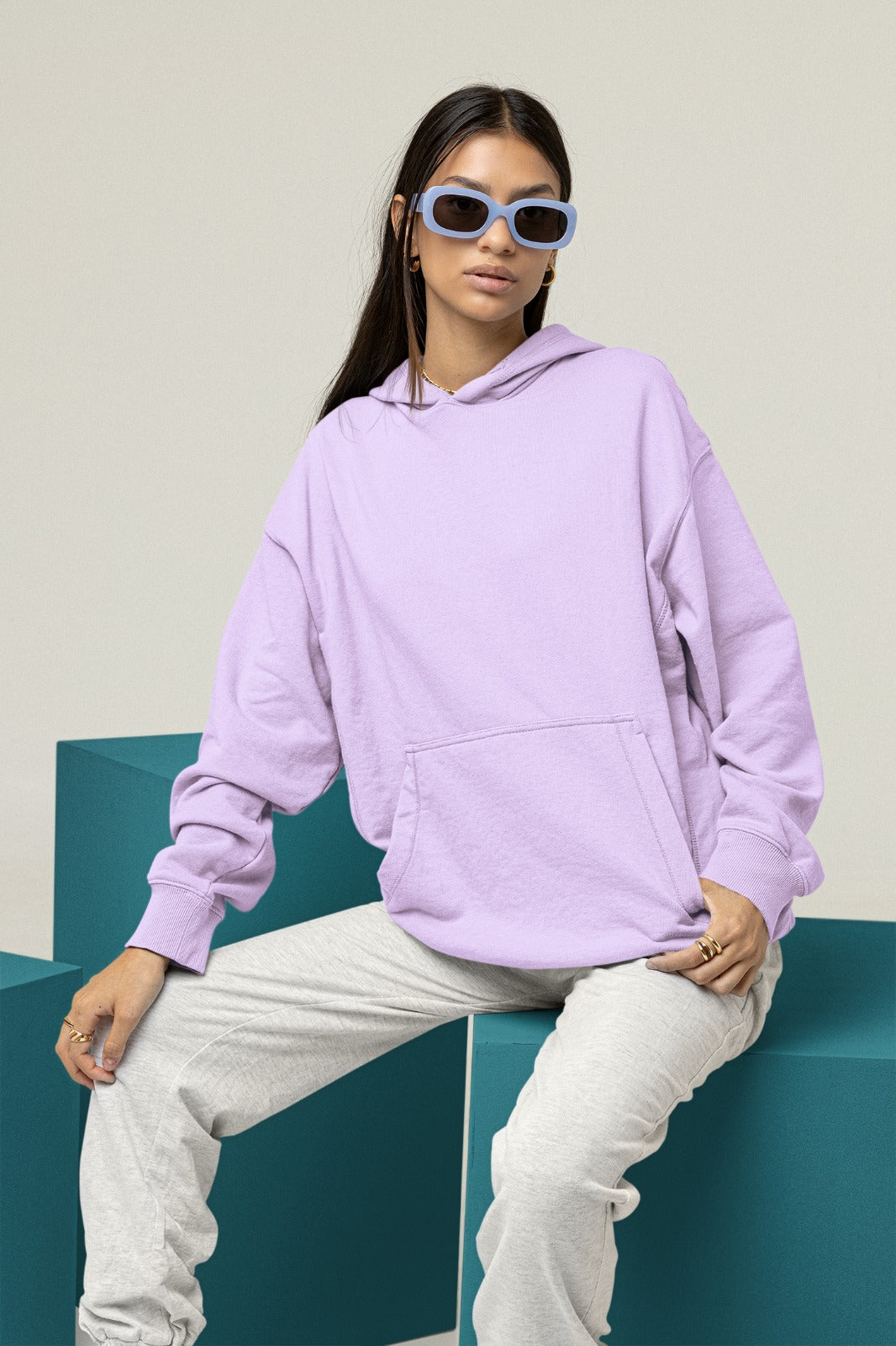 Lavender Oversized Hoodie || Essentials