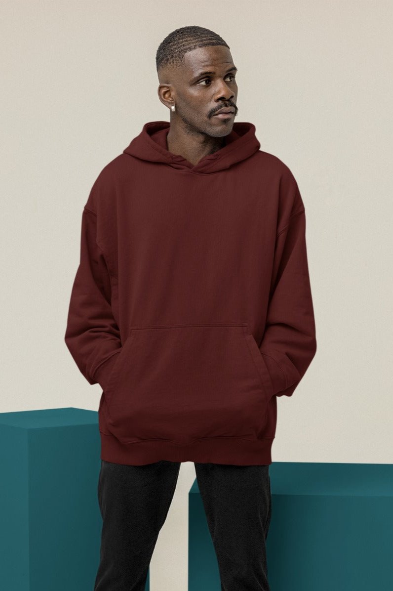 Maroon Oversized Hoodie || Essentials