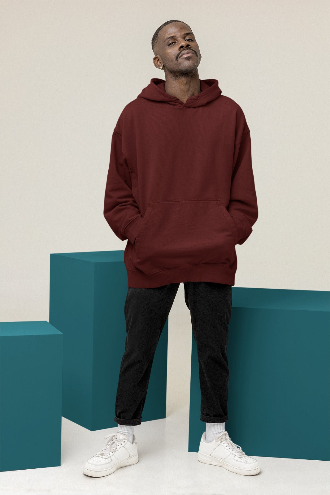 Maroon Oversized Hoodie || Essentials